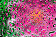 Watermelon coloration of water droplets