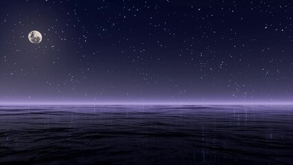 Wall Mural - starry sky and sea