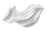 Fototapeta Sport - Flying white silk fabric.  Cutout on transparent background	