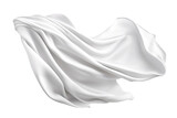 Fototapeta Sport - Flying white silk fabric.  Cutout on transparent background