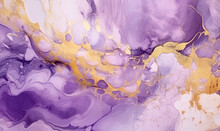 Texture Of Flow Purple Liquid Paints. Created With AI Tools