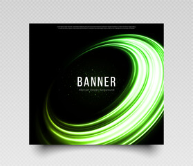 Wall Mural - luxury banner with wavy sparkling ring. shiny background. abstract glowing banner for discount, sale