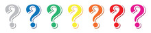 Set Of Question Mark Icons. Help Symbol, Why, Colorful Question Marks. Vector.