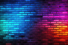 A Brick Wall With A Multicolored Pattern On It