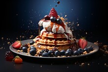 Gourmet Food Photography Of Pancake