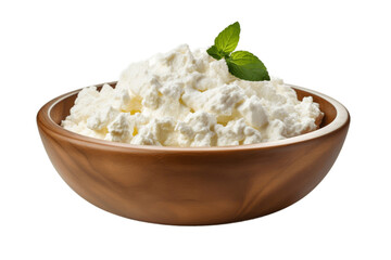 Wall Mural - Cottage Cheese on a Transparent Background. AI