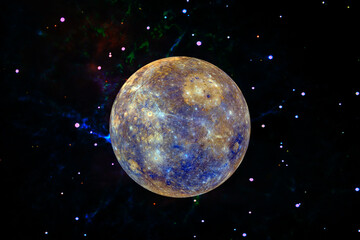 Wall Mural - mercury. planet of the solar system. the elements of this image furnished by nasa.