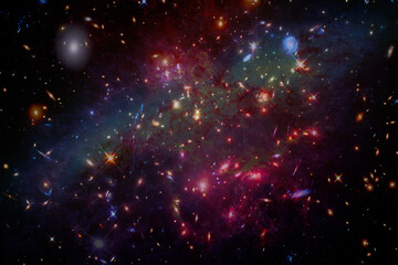 Wall Mural - starry outer space. the elements of this image furnished by nasa.
