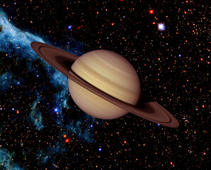 Wall Mural - saturn, solar system. the elements of this image furnished by nasa.