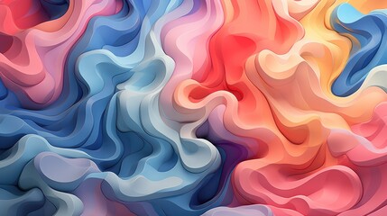 Wall Mural - modern abstract background with colorful waves