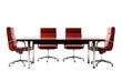 Office Conference Table with Transparent Background. AI