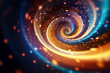 Wall Mural - generative ai collage image picture of magic mysterious swirl twirl portal ethereal world with neon 