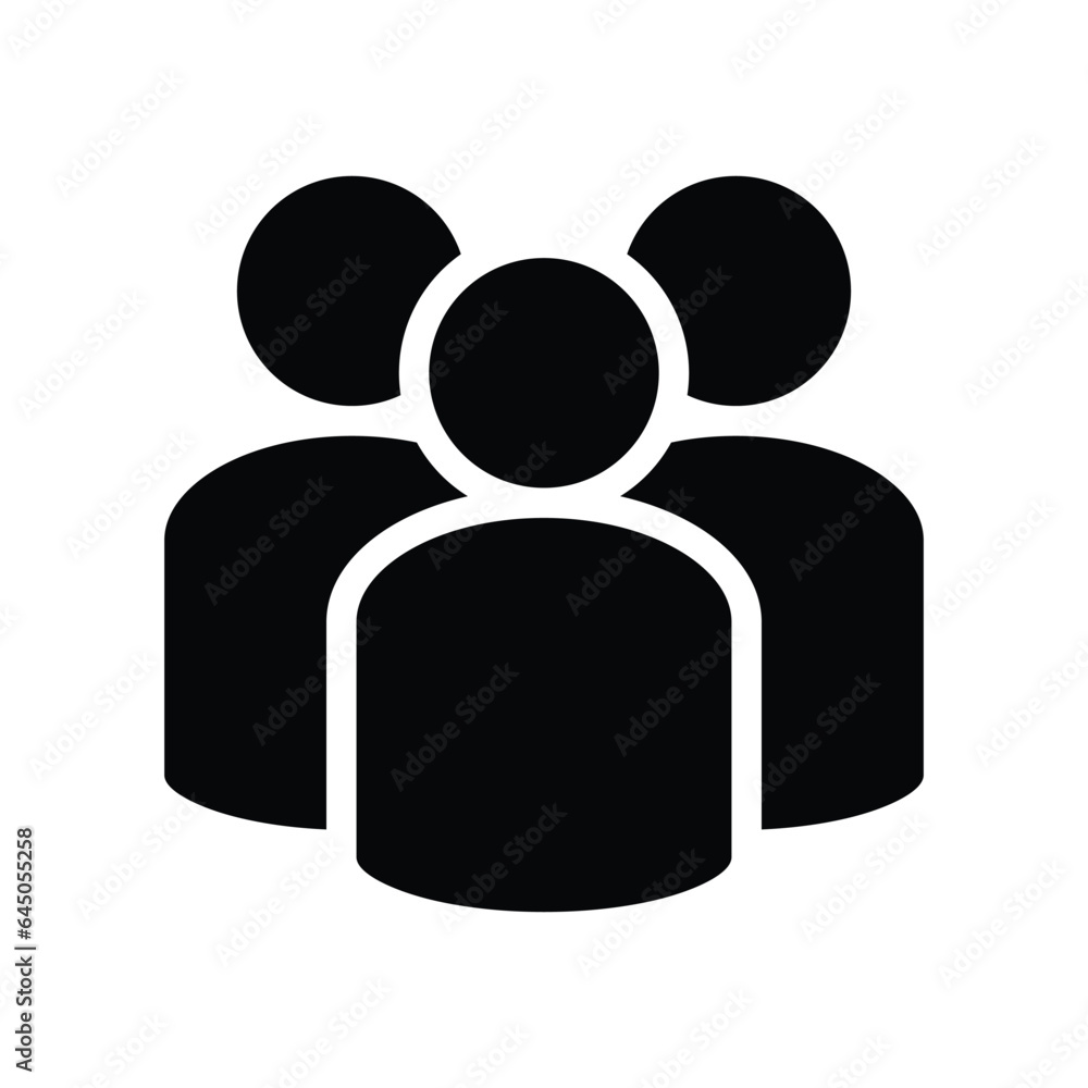 People icon vector design template illustration in trendy flat style ...