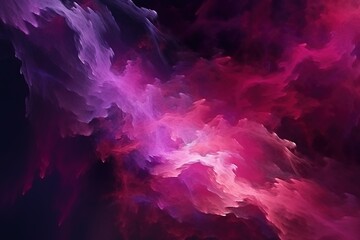 Wall Mural - Huge mysterious violet pink crossing clouds in outer space. Abstract space background