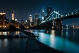Fototapeta  - city bridge at night