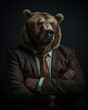 © Juan - bear wearing business suit in a confident posture