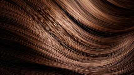 Brown shiny highlight woman hair background texture, generative ai