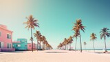 Fototapeta  - Miami Beach Vibes Wallpaper Background