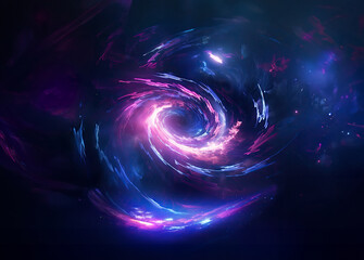 Wall Mural - space cosmic background of a colorful supernova nebula and stars, glowing mysterious universe