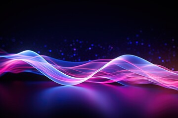 abstract futuristic background with pink blue glowing neon moving high speed wave lines and bokeh lights. Data transfer concept Fantastic wallpaper