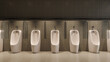 Public toilet urinal background, 3d rendering