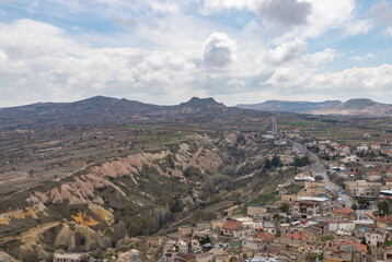 Sticker - Uchisar Town in Cappadocia and Pigeon Valley