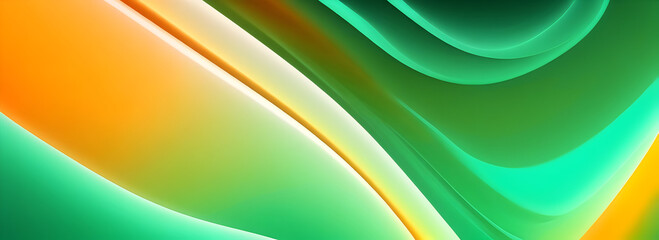 Wall Mural - Abstract liquid wavy shapes futuristic banner. Glowing retro waves background