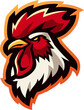 Rooster head esport mascot