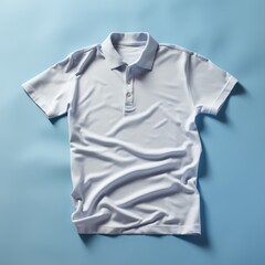 Wall Mural - White T Shirt Mockup floating on sky. Generative AI