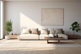 Fototapeta  - Cozy living room in a modern nordic designed home with plenty of natural light