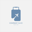 airplane logo and travel bag