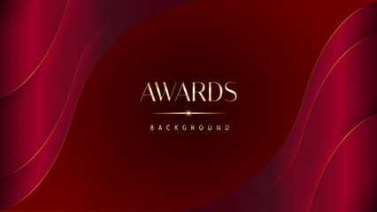 Red maroon golden royal awards graphics background. Golden sidelines. Modern template grand luxury premium corporate abstract design template trophy banner certificate.