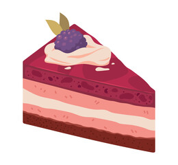 Wall Mural - cake slice food icon