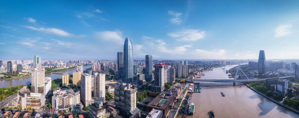 Wall Mural - Aerial photography of modern urban architectural landscape of Ningbo, China