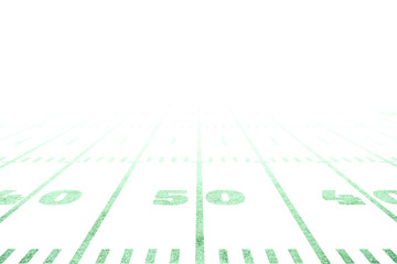 Wall Mural - Digital png illustration of markings on american football field on transparent background