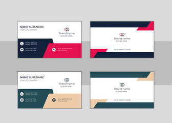 Business card design template. Clean professional business card template. Modern Creative And Clean Business Card Design Template.