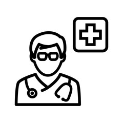 Poster - Hospital clinic doctor vector icon