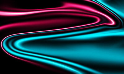 Wall Mural - abstract background with smooth lines in green, pink and black colors