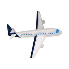 Wall Mural - airplane flying travel with blue lines