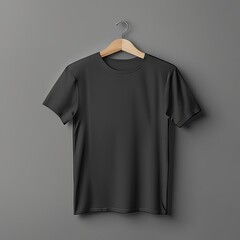 Black t-shirt blank Mockup clothing. Blank Black T-Shirt Ensemble.