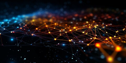 technology business neural network data background 