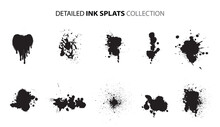 Ink Splats Collection Vector. Set Of Ink Splats. Vector Illustration