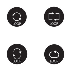 Canvas Print - loop icon vector