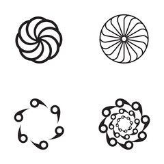 Sticker - spiral icon vector