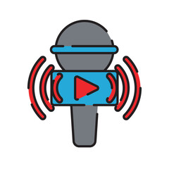 Sticker - Live Streaming Icon