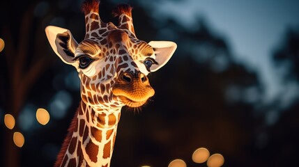 A close up of a giraffe