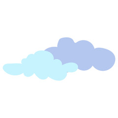 Sticker - Cloud flat illustration