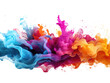 Rainbow color paint splash wallpaper . Generative AI