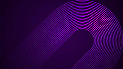 Wall Mural - dark violet simple abstract background with lines in a curved style geometric style as the main elem
