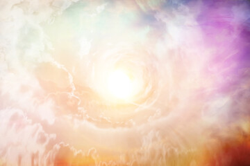 Wall Mural - watercolor gradient pastel background clouds abstract, wallpaper heaven